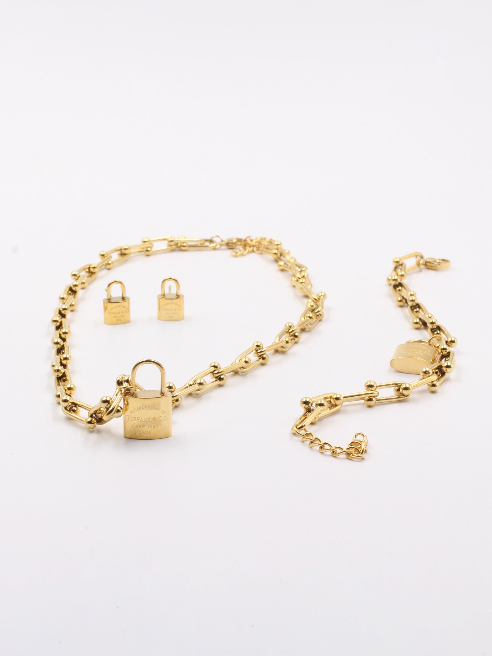 طقم تيفاني 3 قطع اطقم tiffany ذهبي