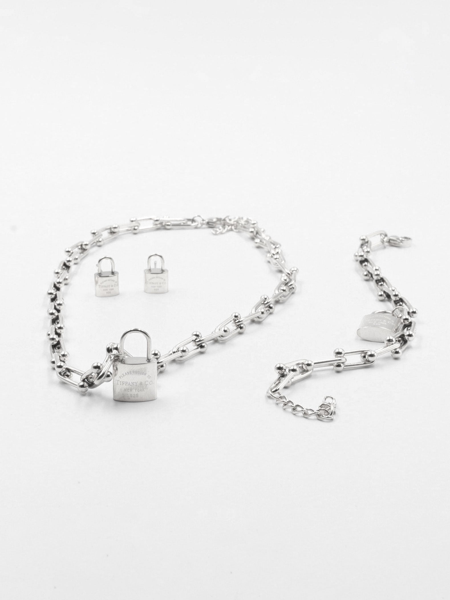 طقم تيفاني 3 قطع اطقم tiffany فضي