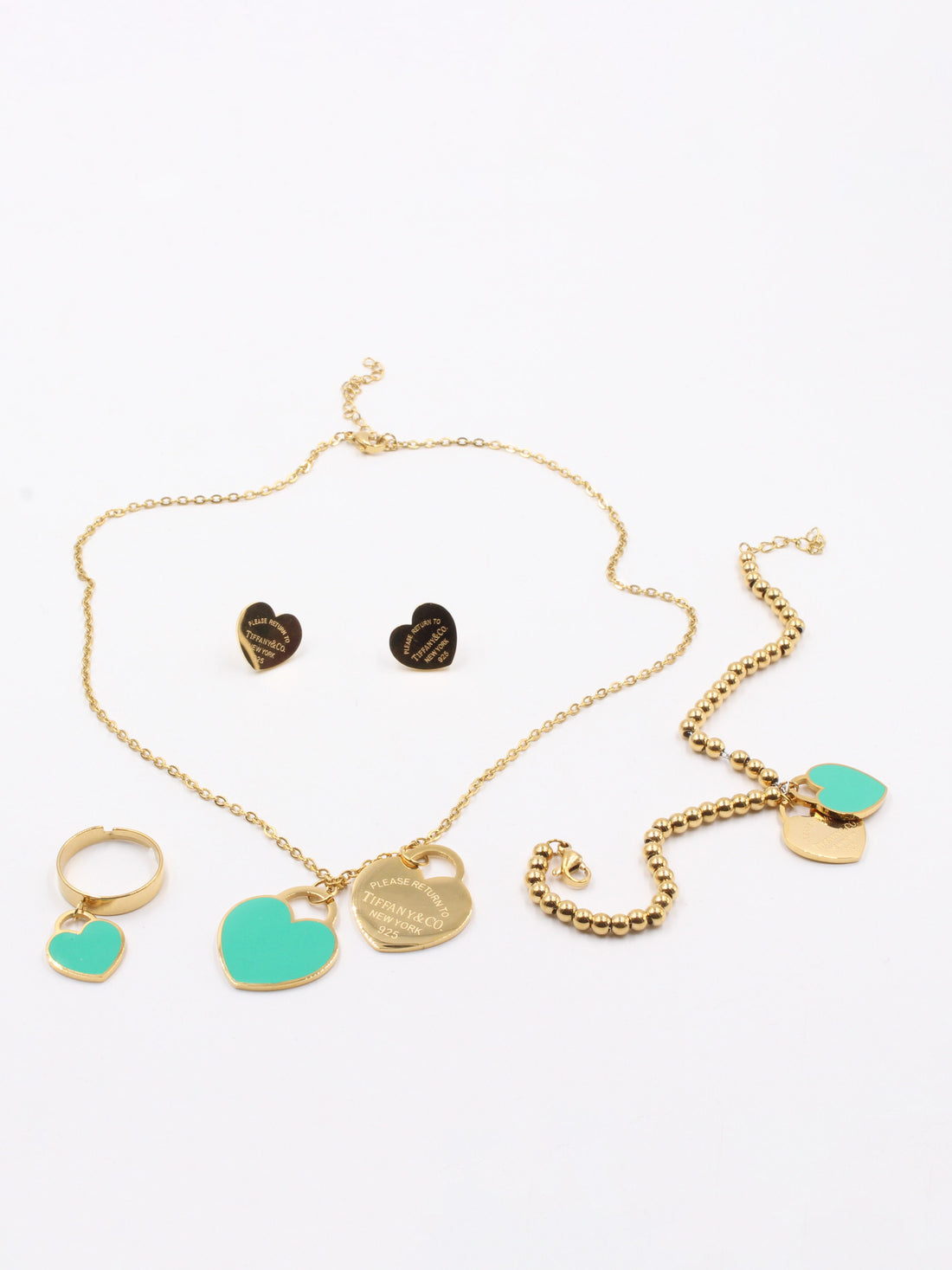 طقم تيفاني 4 قطع اطقم tiffany ذهبي