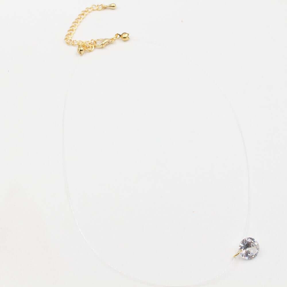 سلسال ستون زركون شفاف سلسال متوفر 2 لون ذهبي