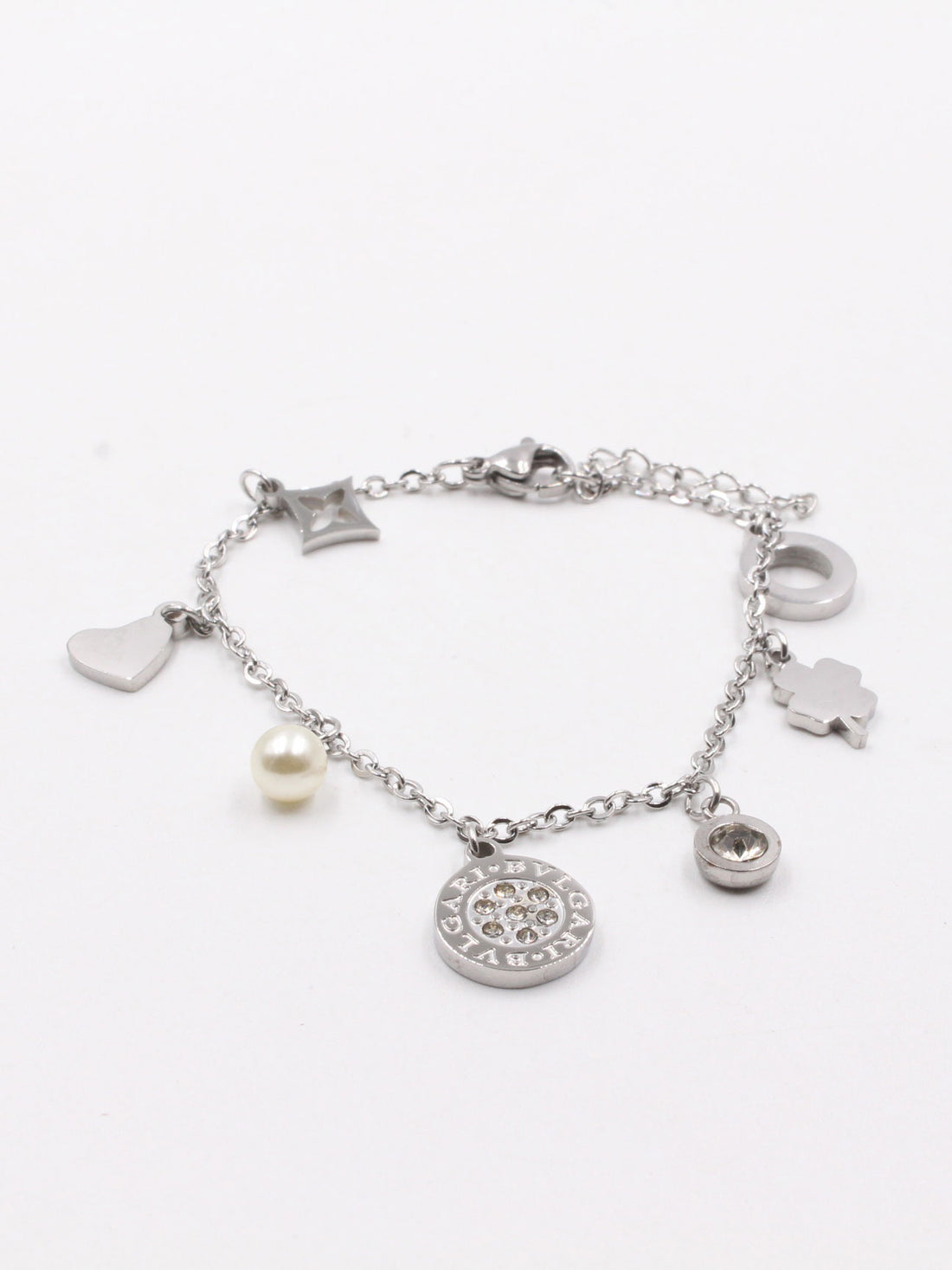 اساوِر بولغاري زركون بيرل اسواره bvlgari فضي