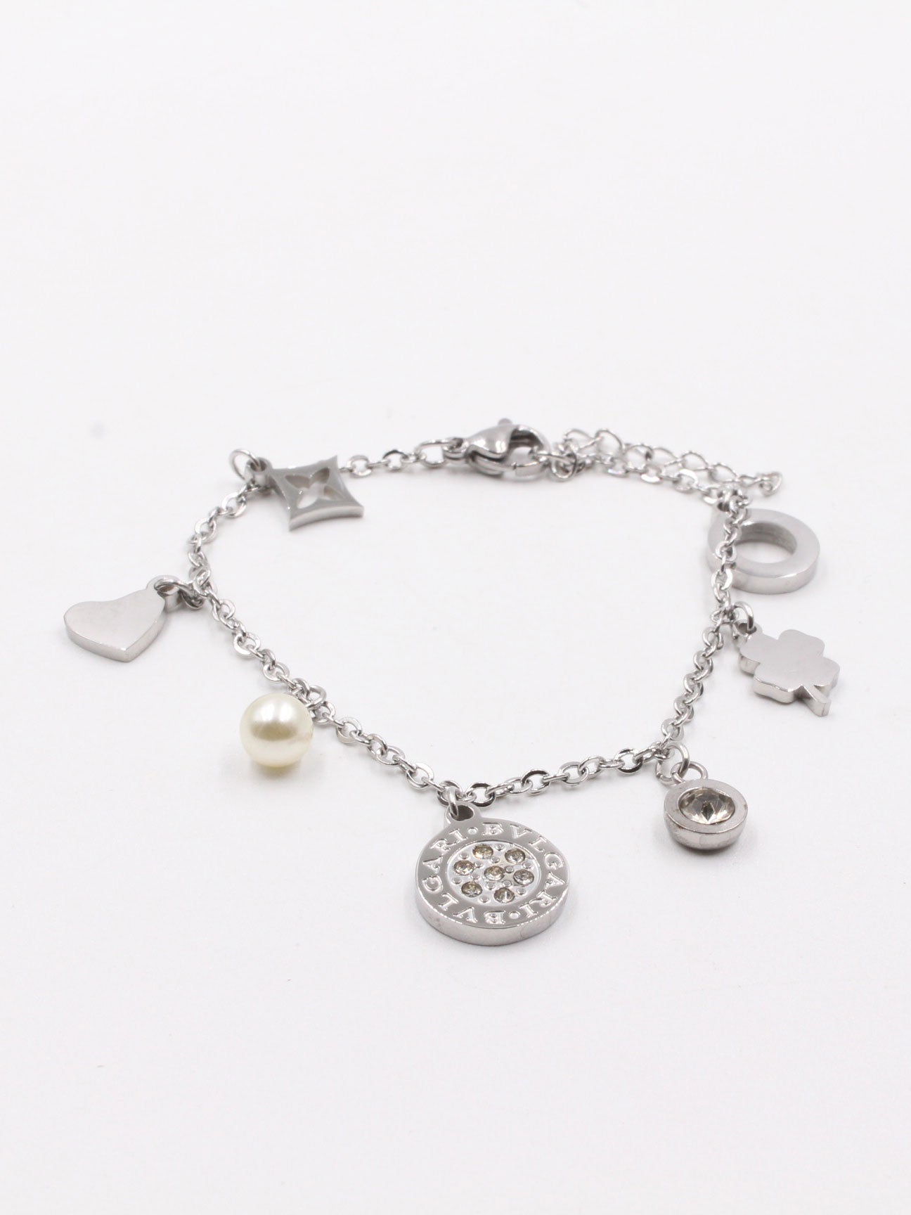 اساوِر بولغاري زركون بيرل اسواره bvlgari فضي