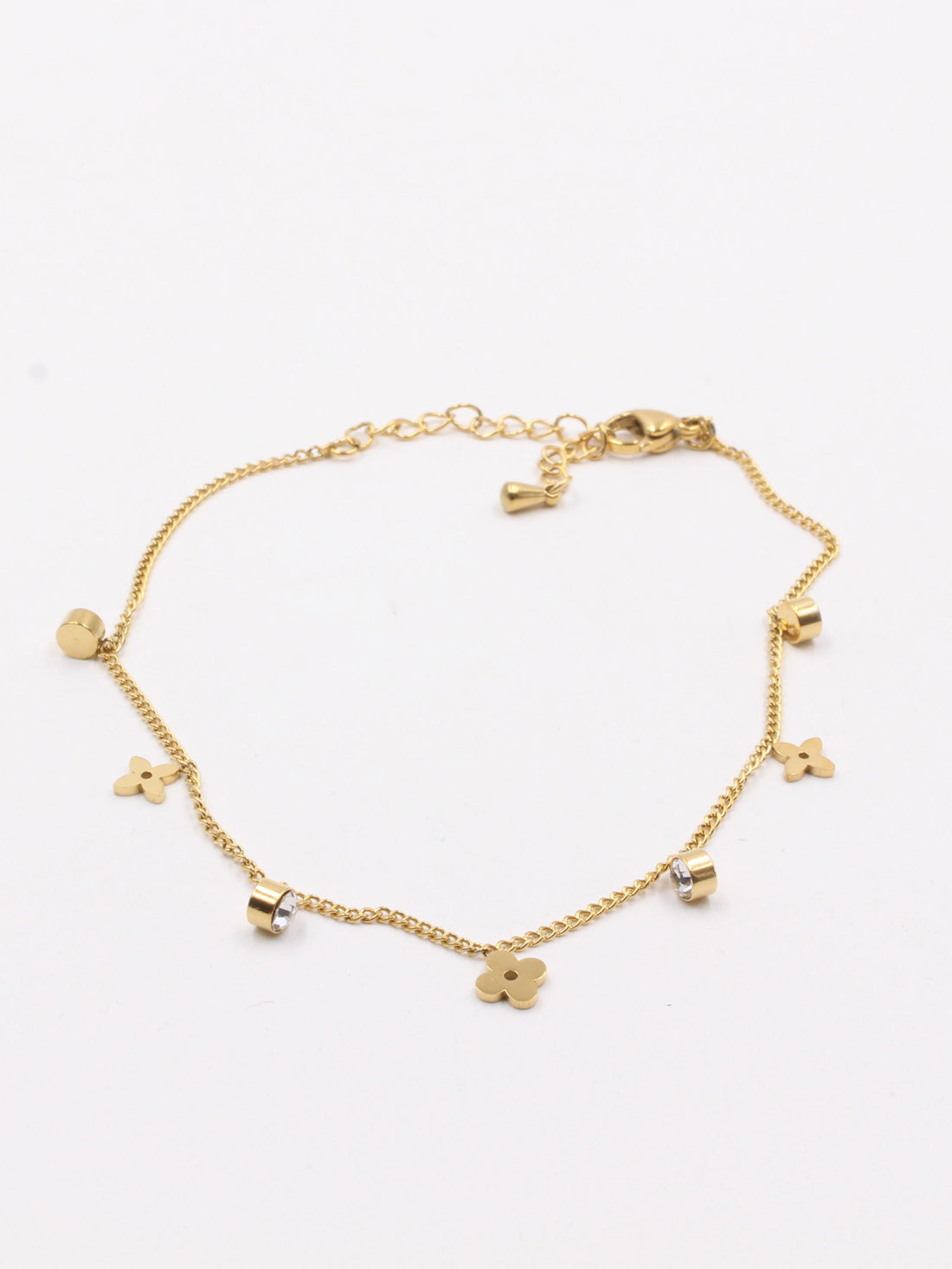 خلخال فان كليف ميتال وكريستال خلاخل van cleef ذهبي