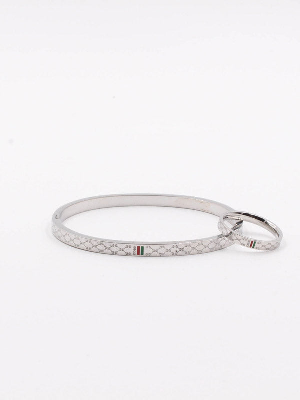 اسوارة وخاتم قوتشي اسواره gucci فضي 6