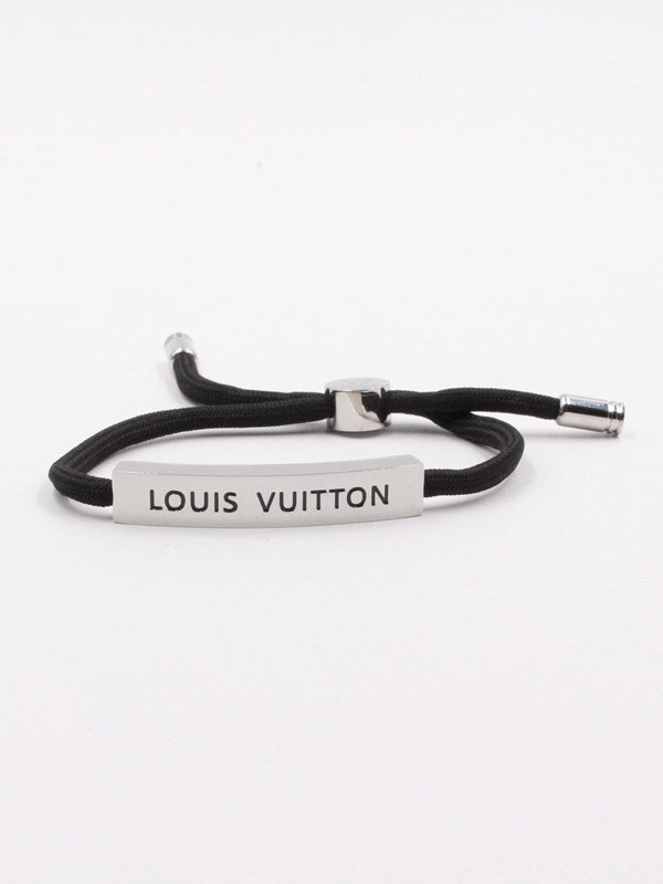 اسواره لويس فيتون ليذر لوقو فضي اسواره louis vuitton اسود