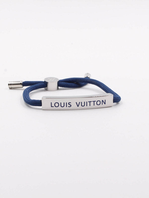 اسواره لويس فيتون ليذر لوقو فضي اسواره louis vuitton كحلي