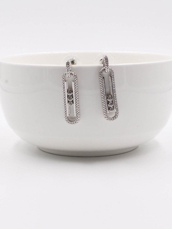 حلق ميسيكا ذهبي وفضي زركون حلق messika فضي