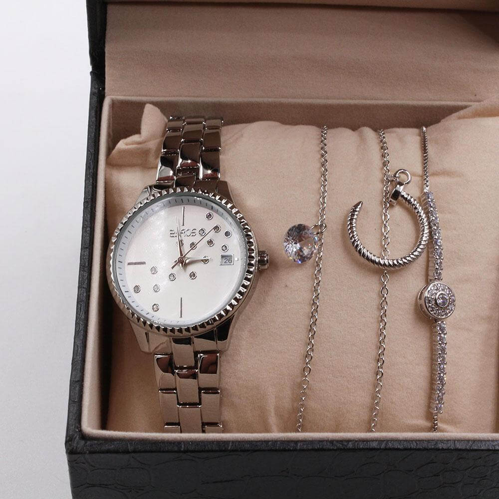 ساعة ماركة سيروز ستونز وأساور اطقم ساعات متوفر 2 لون فضي