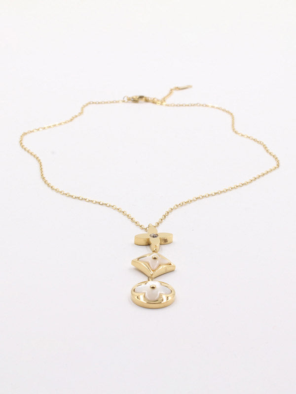 سلسال لويس فيتون دوائر ذهبي سلسال louis vuitton