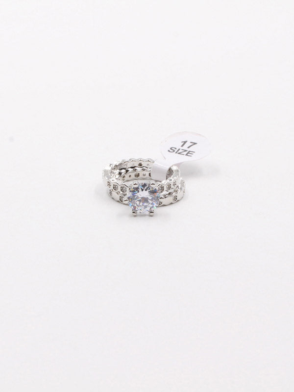 خاتم توينز سهره بيق ستون زركون خواتم jewel فضي 6