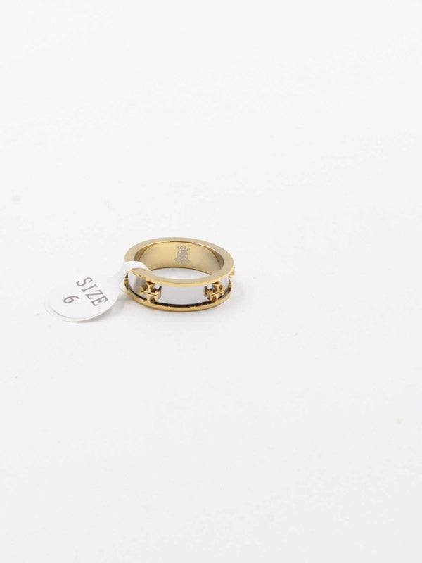 خاتم توري بورش ذهبي بالشعار خواتم tory burch ذهبي 7