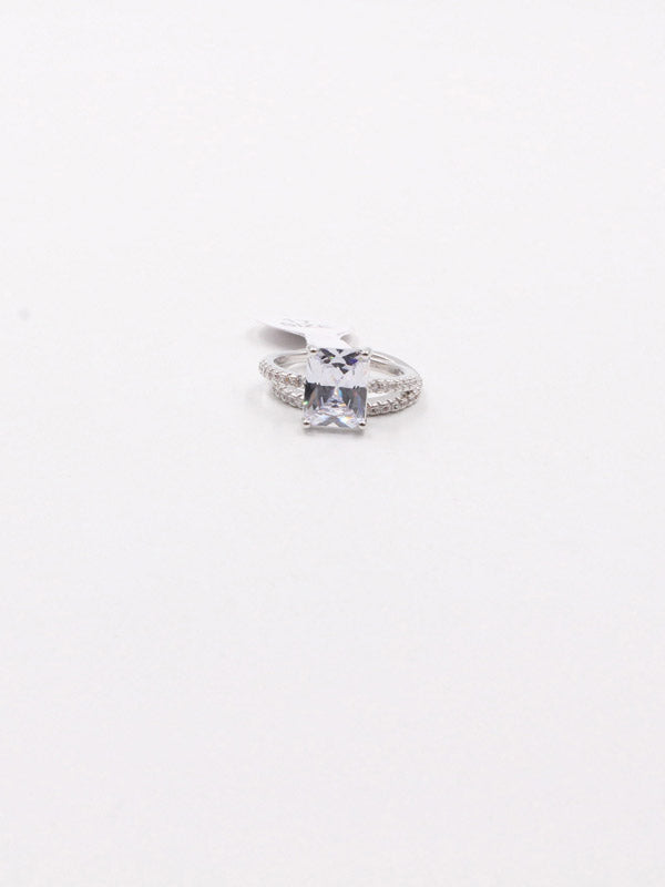 خاتم توينز سهره سكوير زركون خواتم jewel فضي 6