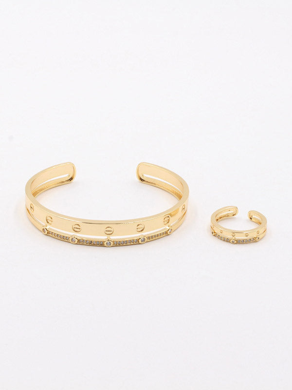 اساور كارتير مع خاتم فري سايز اسواره CARTIER ذهبي