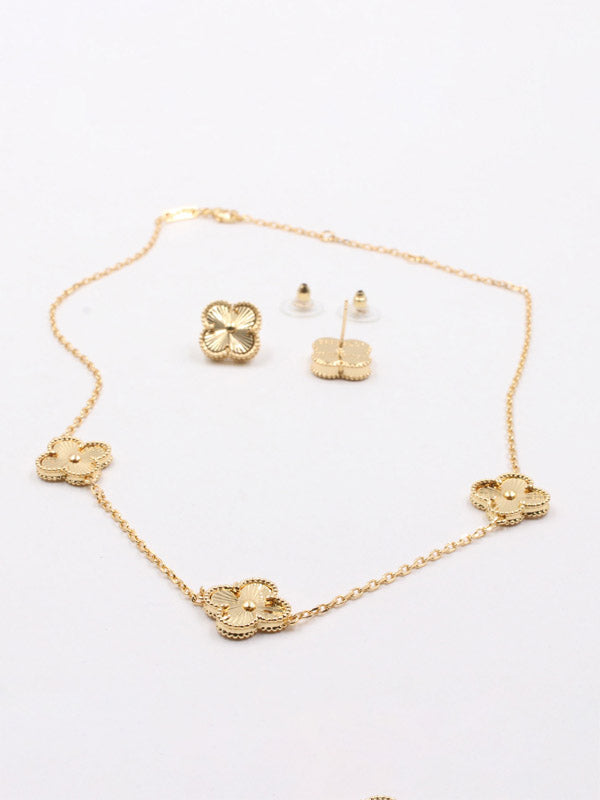 طقم فان كليف 3 ورود ذهبي وملون اطقم van cleef