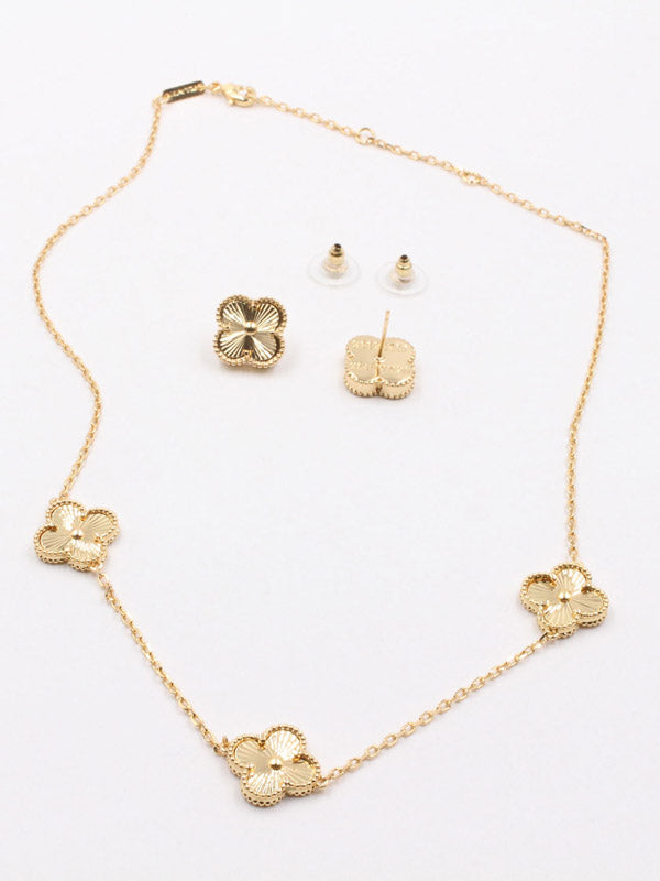 طقم فان كليف 3 ورود ذهبي وملون اطقم van cleef