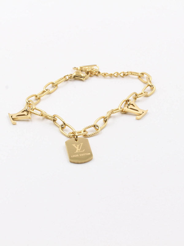 اسواره لويس فيتون ذهبية بتعليقه اسواره louis vuitton ذهبي