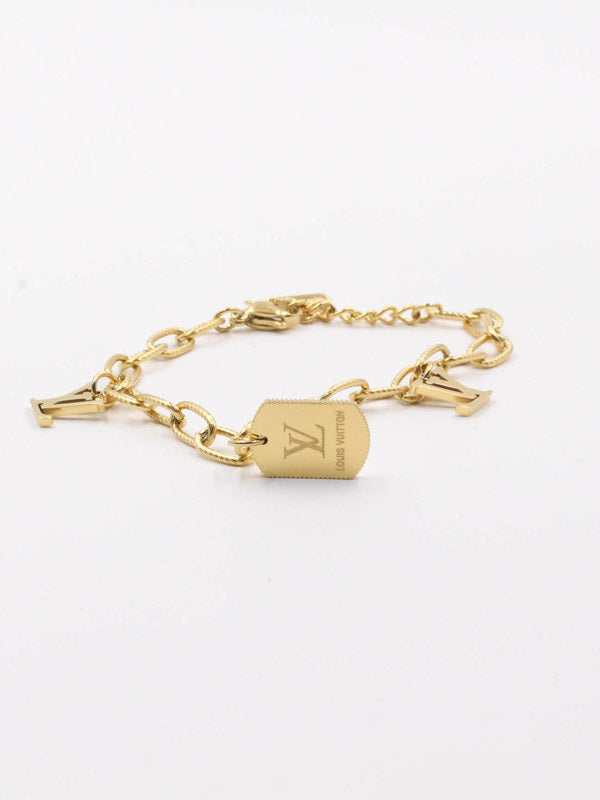 اسواره لويس فيتون ذهبية بتعليقه اسواره louis vuitton