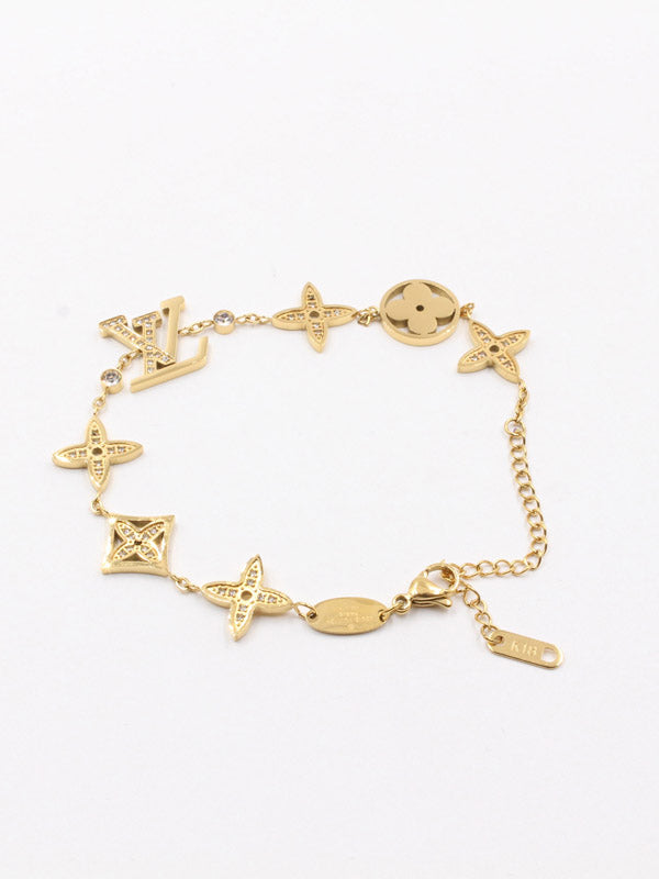 اسواره لويس فيتون ذهبية زركون ناعمة بشعارات اسواره louis vuitton