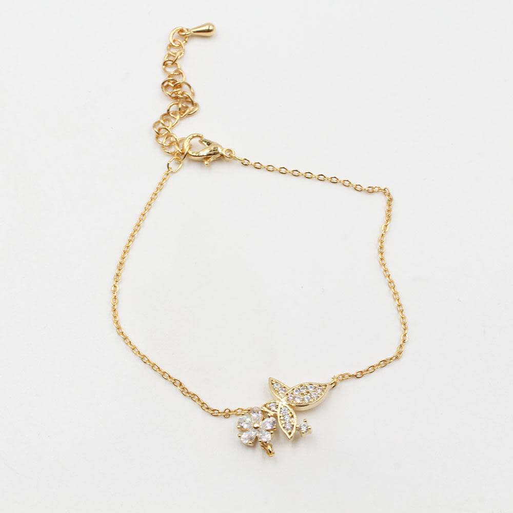 اسواره فراشه ناعمه زركون اسواره متوفر 2 لون ذهبي