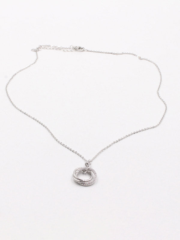 سلسال مدور حلقات ناعم زركون ملون سلسال jewel فضي