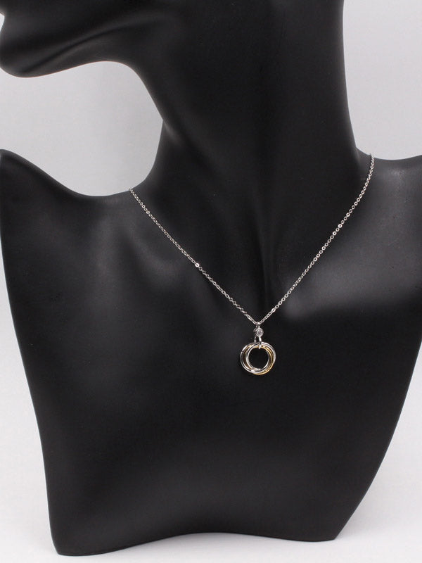 سلسال مدور حلقات ناعم ملون سلسال jewel فضي