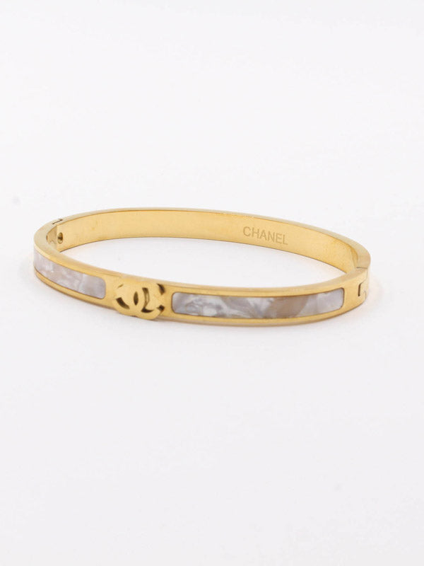 اسواره شانيل كريستال بانقل لوقو اسواره chanel ذهبي