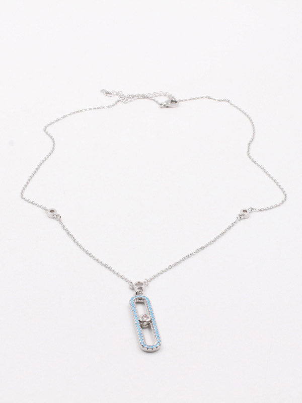 سلسال ميسيكا بلو ستونز زركون سلسال messika فضي