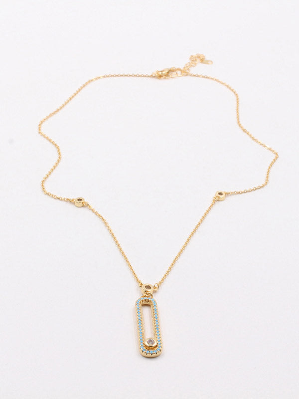 سلسال ميسيكا بلو ستونز زركون سلسال messika ذهبي