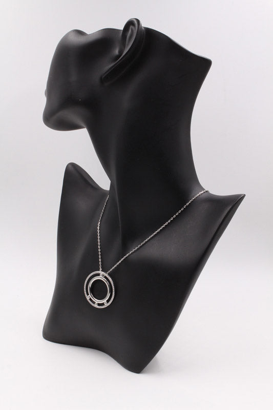 سلسال ميسيكا مدور زركون ذهبي وفضي سلسال messika