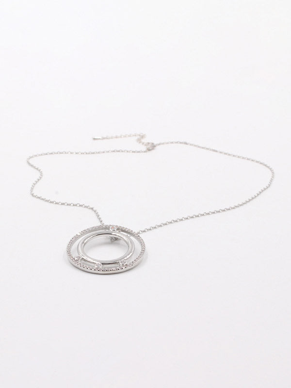 سلسال ميسيكا مدور زركون ذهبي وفضي سلسال messika