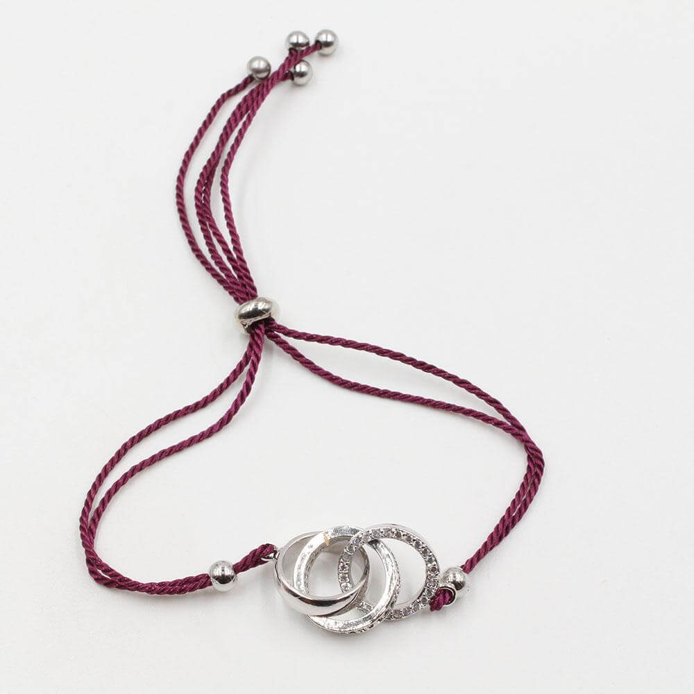 اسواره كارتير سيركلز خيط سحاب اسواره متوفر 10 لون موف فضي