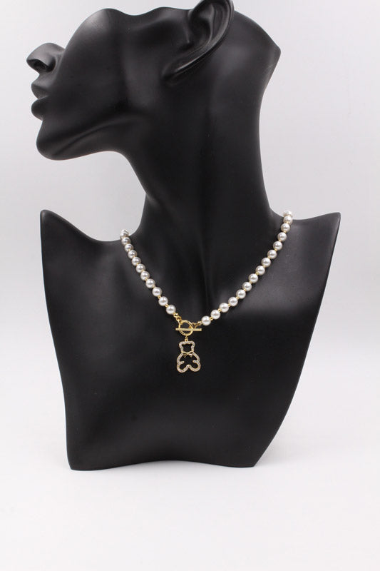 سلسال توس بعقد لولو زركون ذهبي سلسال دبدوب