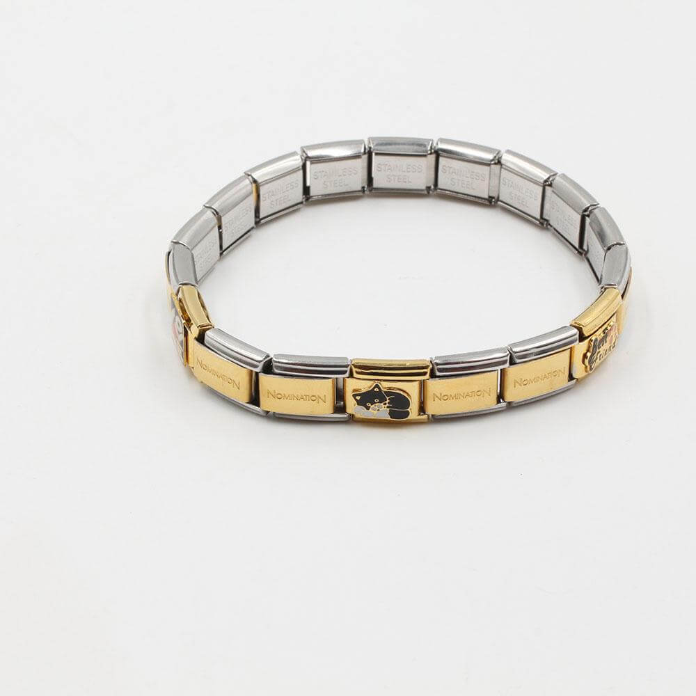 اسوارة نومنيشن ستانلس ستيل لوف كات اسواره nomination ملون