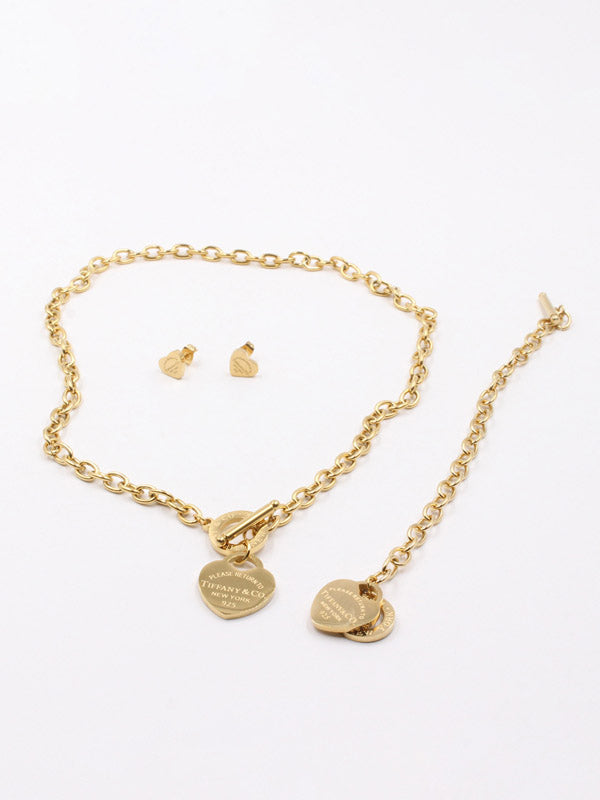 طقم تيفاني ذهبي 3 قطع قلاسب اطقم tiffany