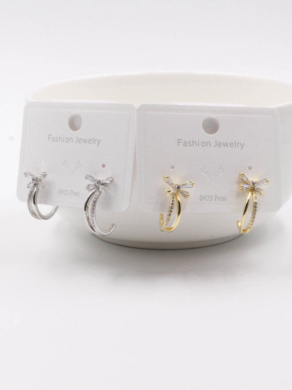 حلق مقوس فراشه زركون حلق jewel