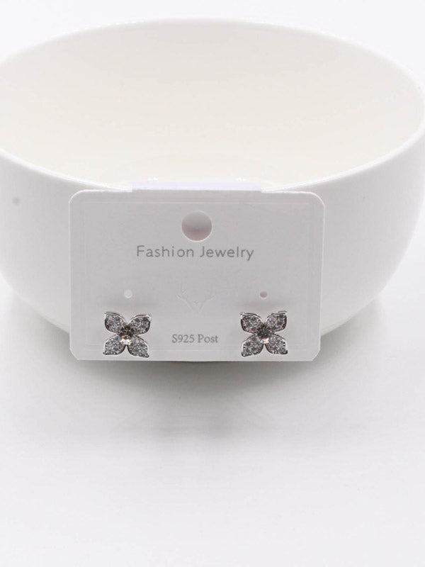 حلق روبرتو كوين زركون زركون صغير حلق roberto coin فضي