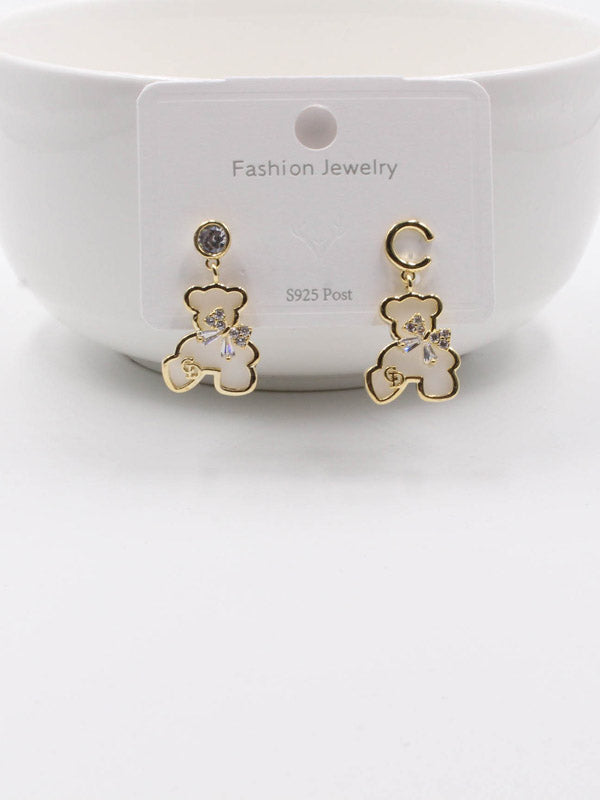 حلق توس شيل ابيض واسود حلق دبدوب ابيض