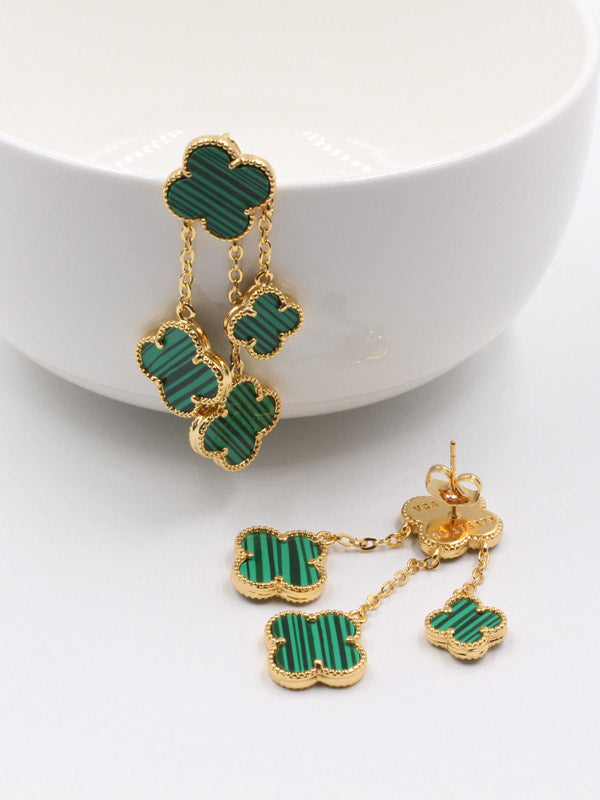 حلق فان كليف 4 ورود وسط حلق van cleef