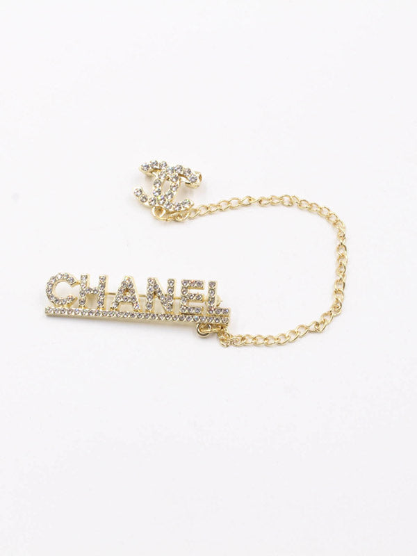 بروش ماركة شانيل كريستال سلسله بروش chanel