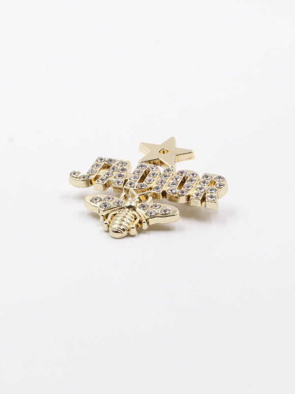 بروش ماركة ديور ذهبي كريستال بروش dior ذهبي