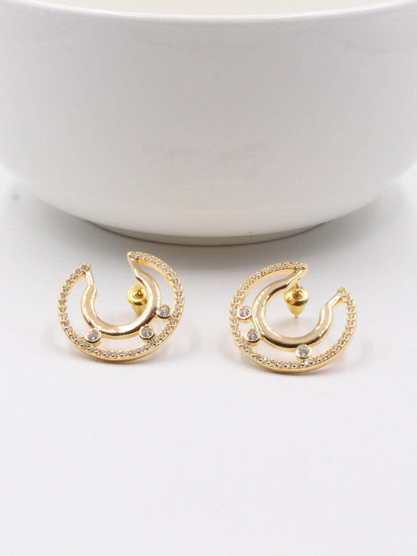 حلق ميسيكا مدور زركون ذهبي وفضي حلق messika