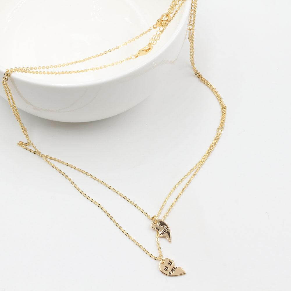 سلسال بيست فريندز صغير سلسال متوفر 2 لون ذهبي