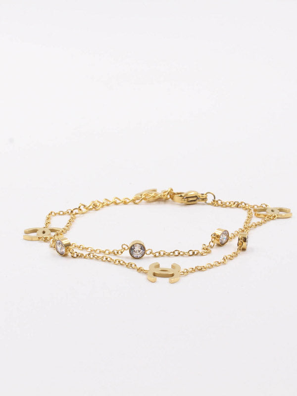 اسواره شانيل دبل شاين قولد اسواره chanel