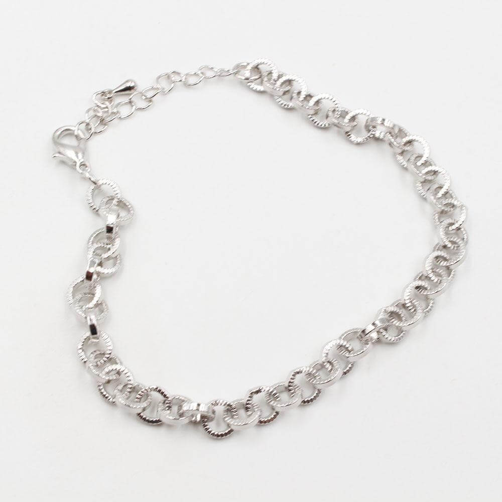 خلحال حلقات كبيره خلخال متوفر 2 لون فضي