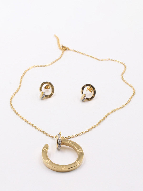 طقم كارتير ذهبي مسمار كبير اطقم CARTIER