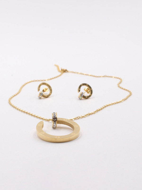 طقم كارتير ذهبي مسمار كبير اطقم CARTIER ذهبي