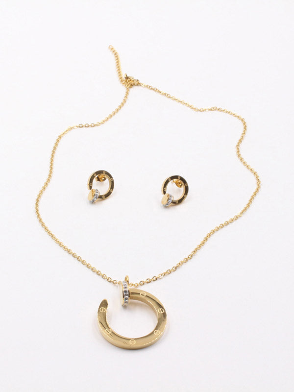 طقم كارتير ذهبي مسمار كبير اطقم CARTIER