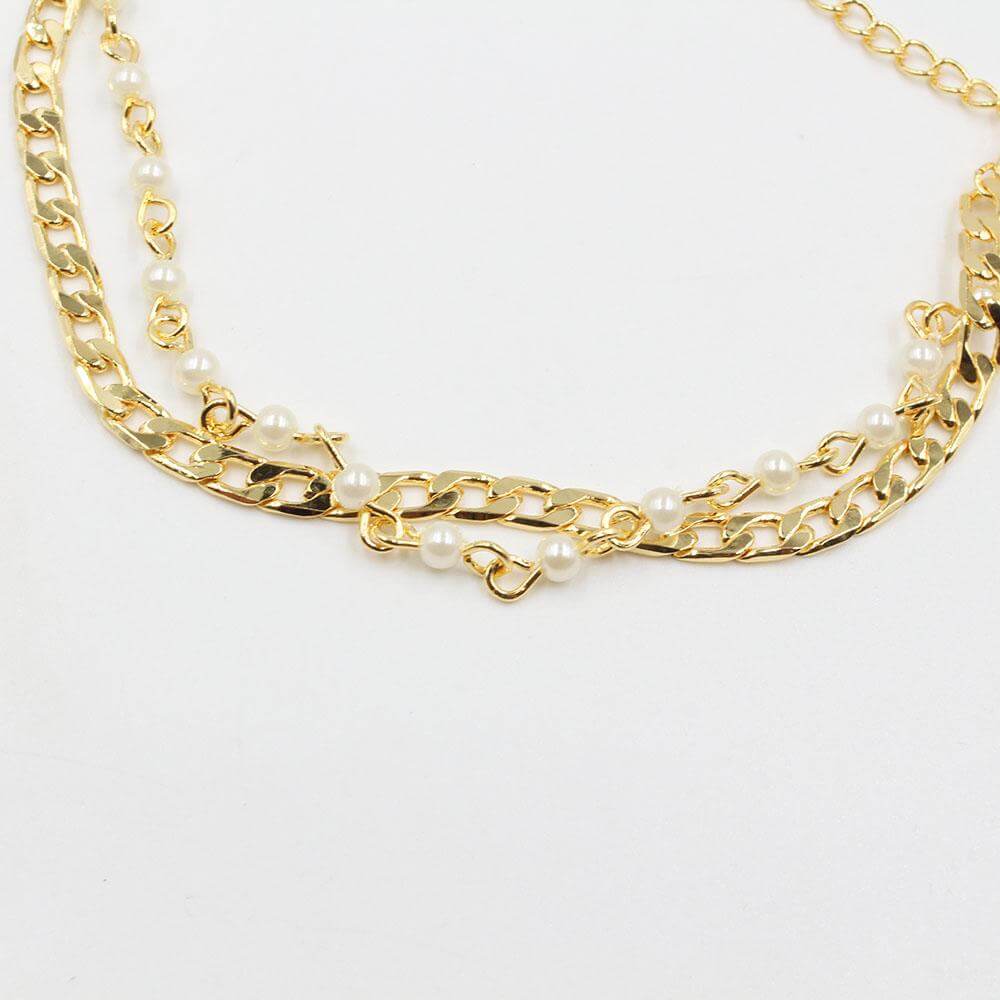 خلحال لولو طبقتين خلخال متوفر 2 لون