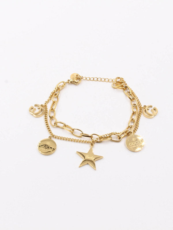 اسواره قوتشي دبل شاين قولد اسواره gucci ذهبي