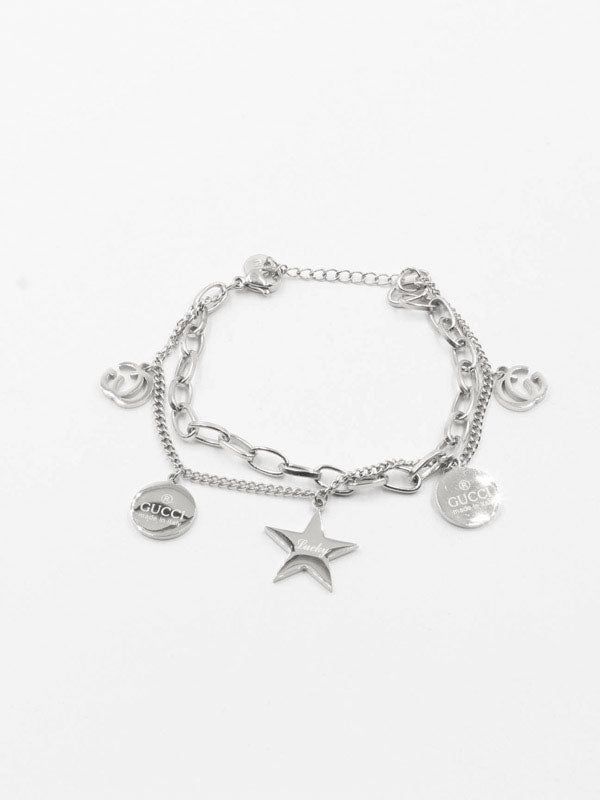 اسواره قوتشي دبل شاين قولد اسواره gucci فضي